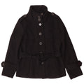 Zara Militærjakke til kvinder UK 18 XL Sort Polyester
