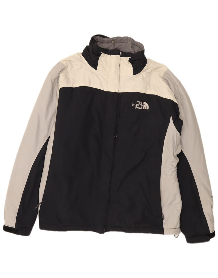 The North Face Dame Hætte Skijakke UK 16 Stor Sort Colourblock