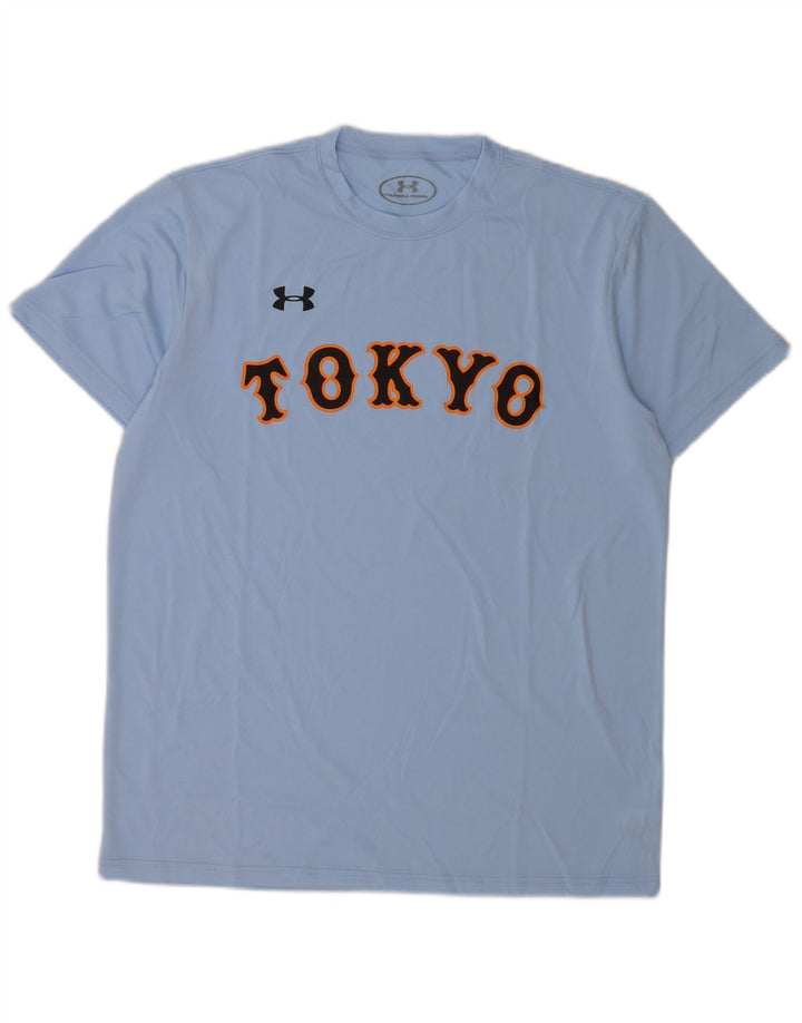 Under Armour Herre Grafisk T-Shirt Top Stor Blå