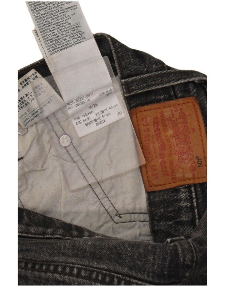 LEVI'S Womens 501 denimshorts W30 Medium Black Bomuld