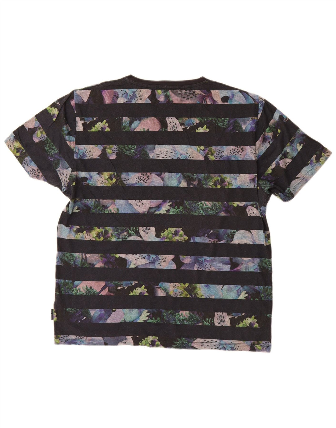 Ted Baker Herre T-Shirt Top Størrelse 4 Stor Marineblå Stribet