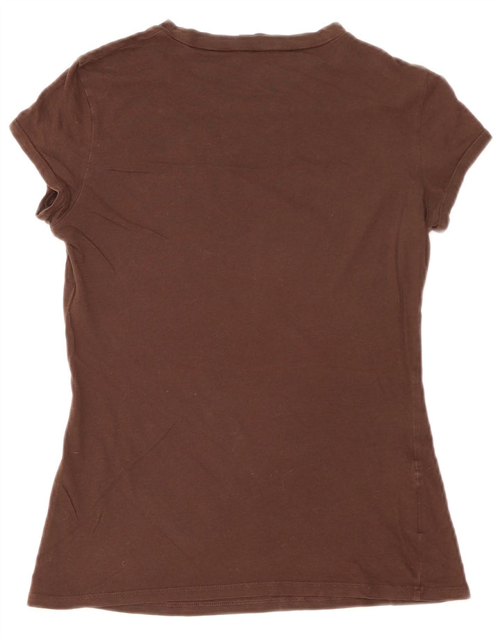Max & Co. Grafisk T-shirt top til kvinder UK 10 Lille Brun