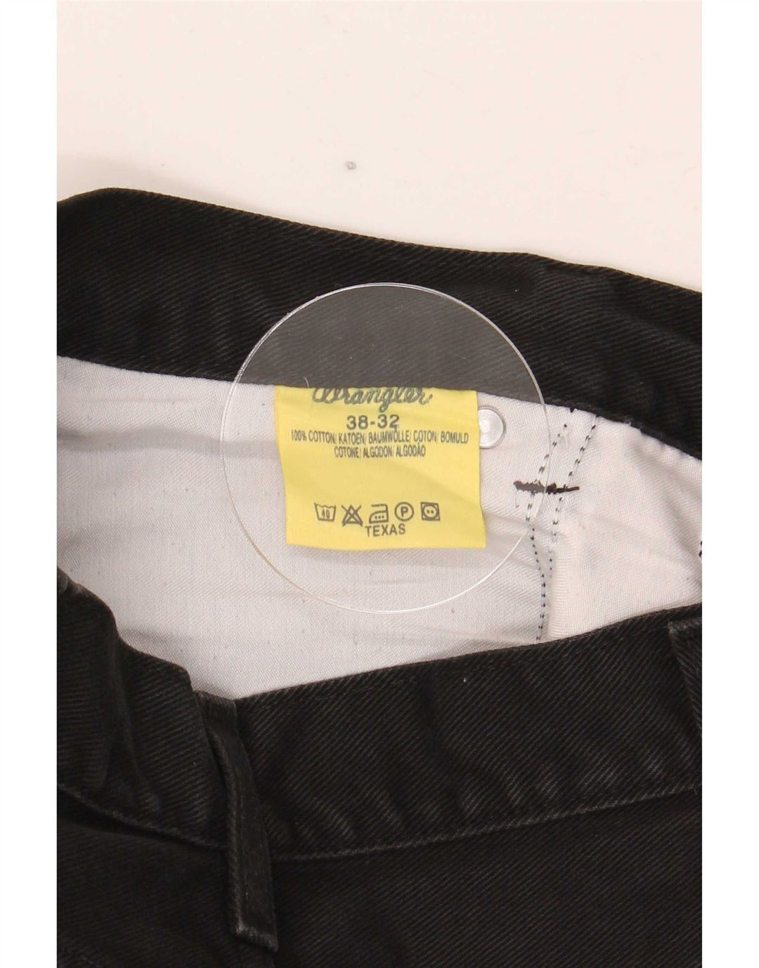 Wrangler Herre Texas Straight Jeans W38 L32 Sort Bomuld