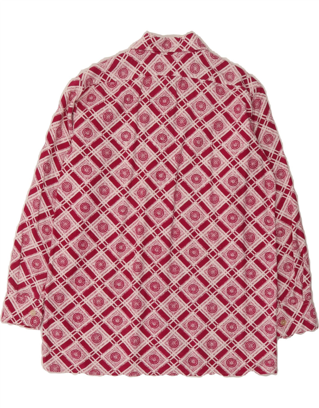 VINTAGE Womens Shirt UK 12 Medium Pink Check Vintage Vintage and Second-Hand Vintage from Messina Hembry 