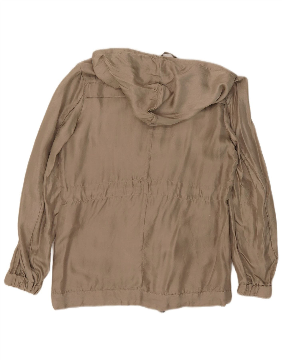 Guess By Marciano Dame Hooded Utility Jacket IT 40 Small Beige Silk