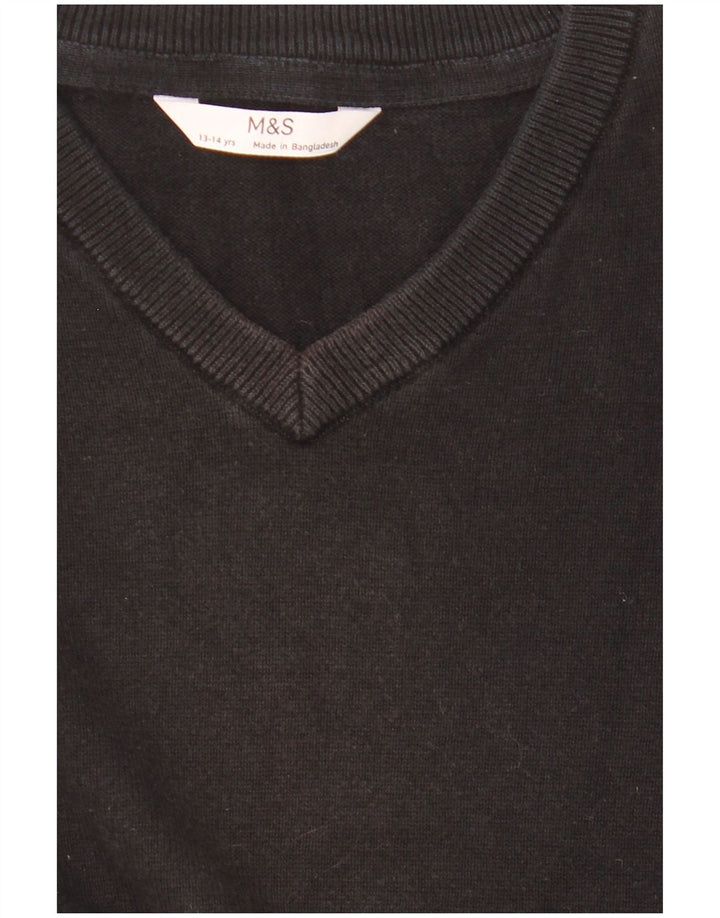 Marks & Spencer Boys V-hals sweater 13-14 år Sort