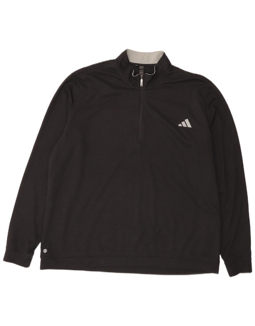 Adidas Sweatshirt med lynlås til mænd 2XL sort polyester