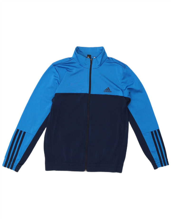 Adidas træningsdragt topjakke til kvinder UK 12 Medium Navy Blue Colourblock