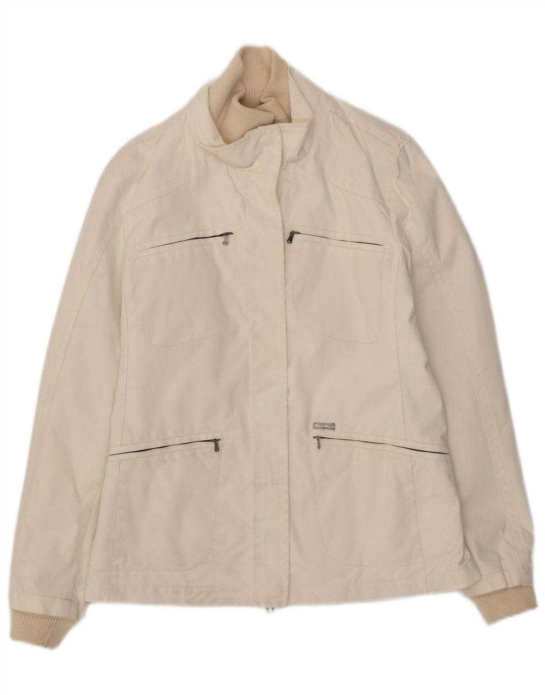 Conte of Florence Utility Jakke IT 42 Medium Hvid Nylon til kvinder