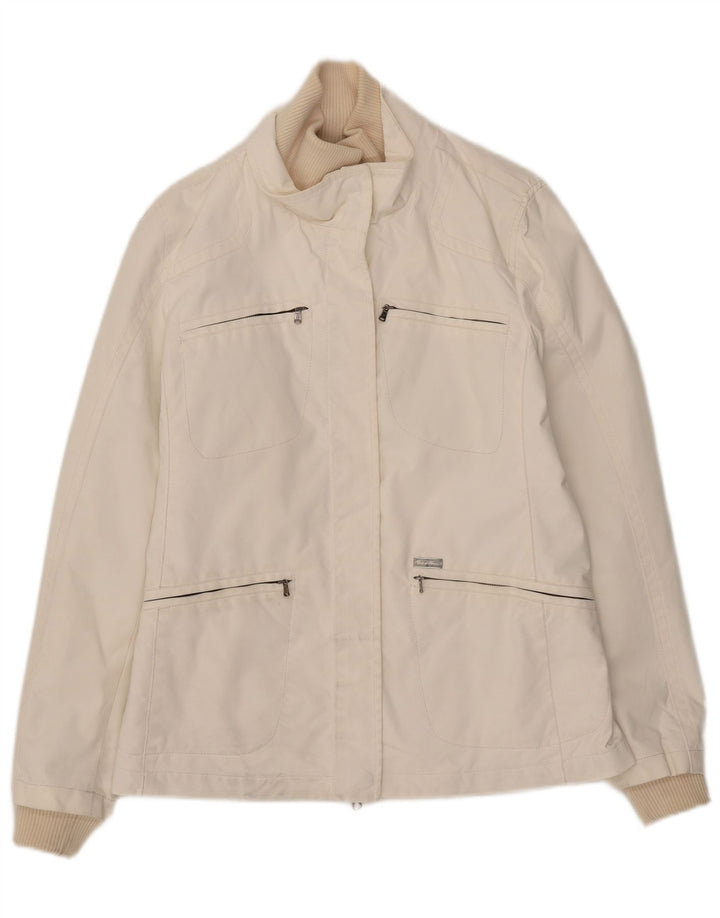 Conte of Florence Utility Jakke IT 42 Medium Hvid Nylon til kvinder