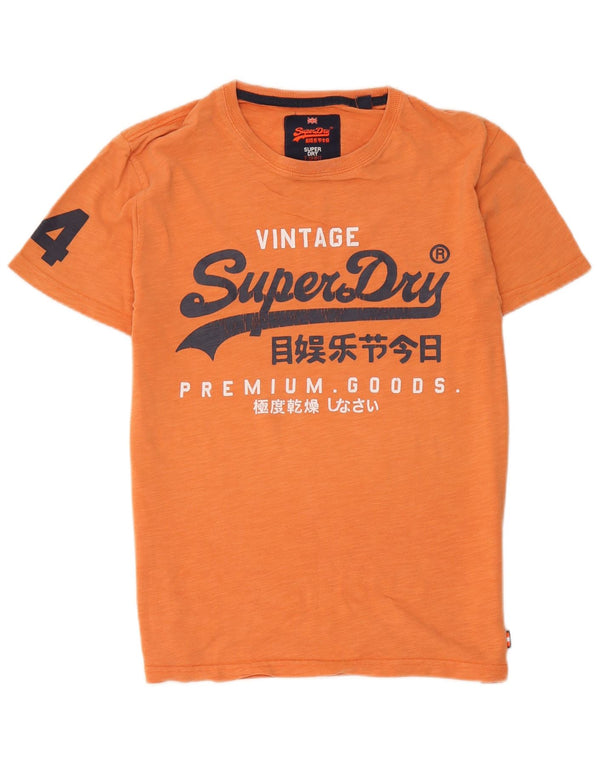 Superdry Grafisk T-shirt til mænd, medium orange bomuld