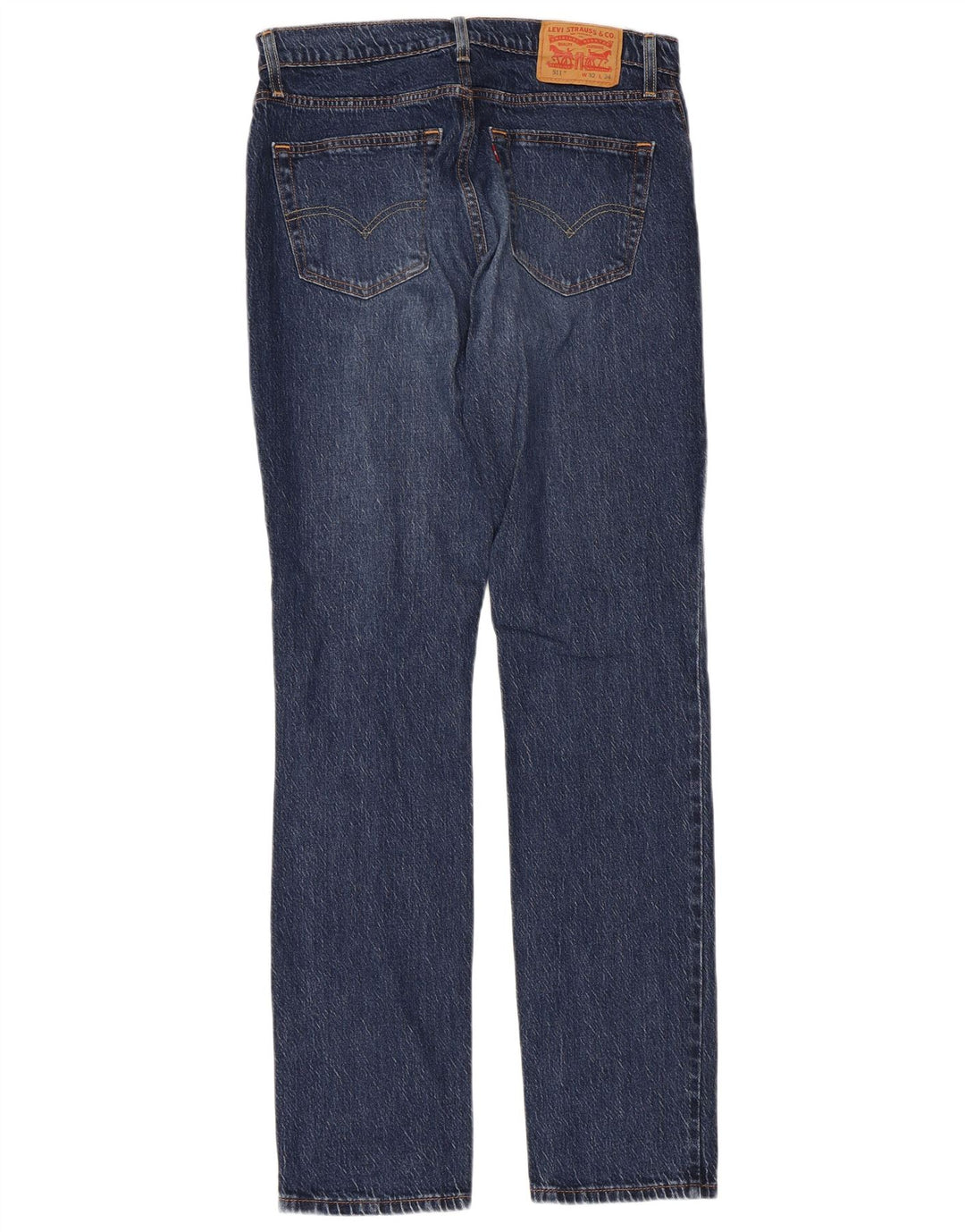 LEVI'S Herre 511 Slim Jeans W32 L34 Blå Bomuld