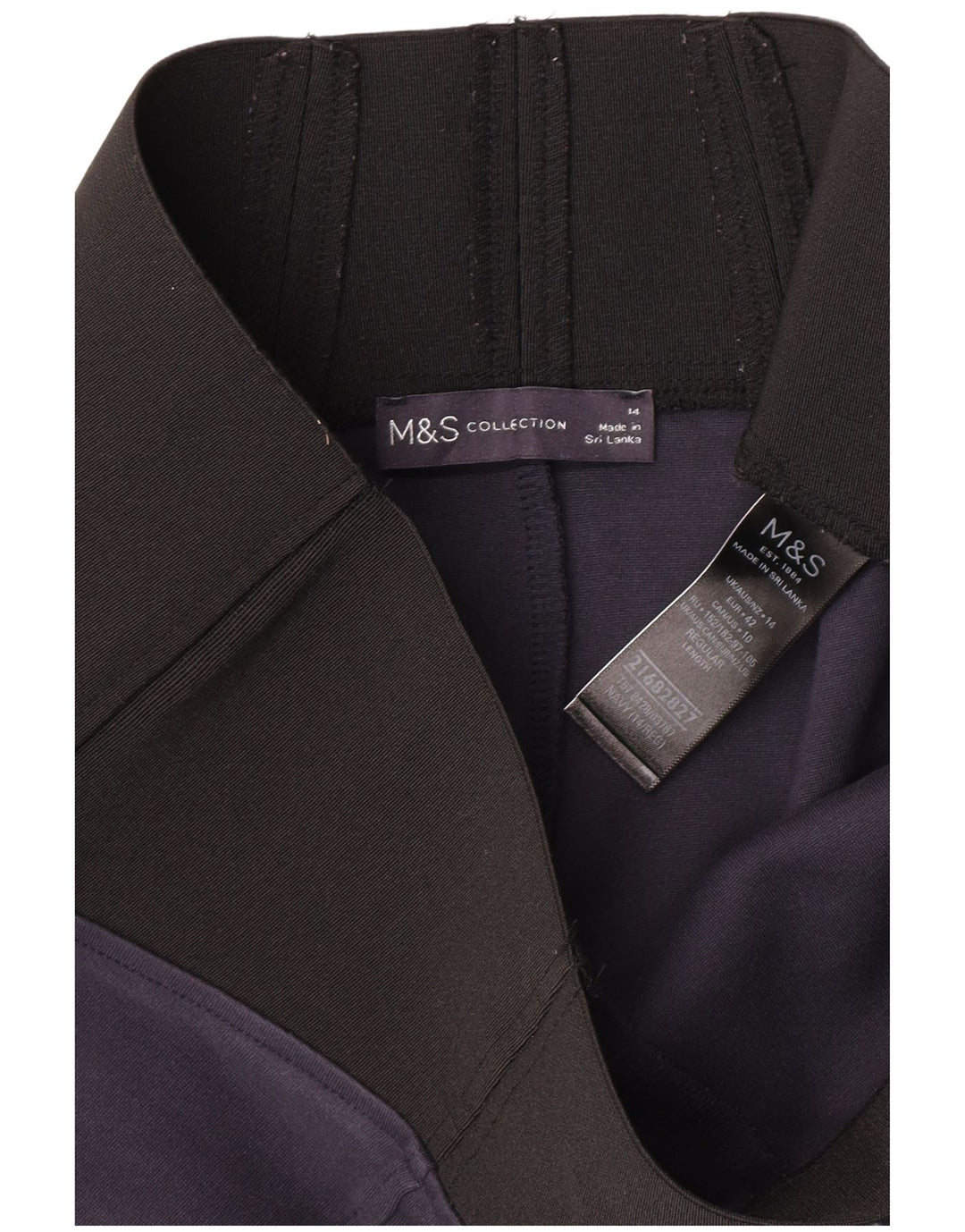 Marks & Spencer Dame Leggings UK 14 Medium Navy Blue Viscose