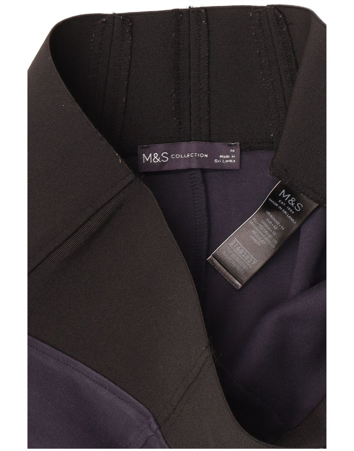 Marks & Spencer Dame Leggings UK 14 Medium Navy Blue Viscose