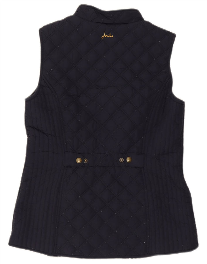 Joules Dame Quilted Gilet UK 10 Small Navy Blue Polyester