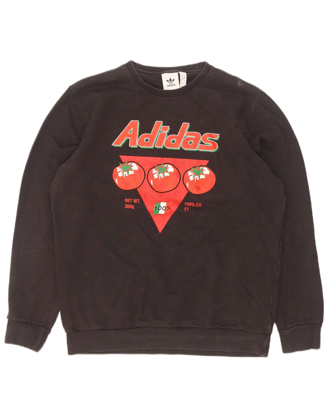 Adidas grafisk sweatshirt til mænd, stor sort bomuld