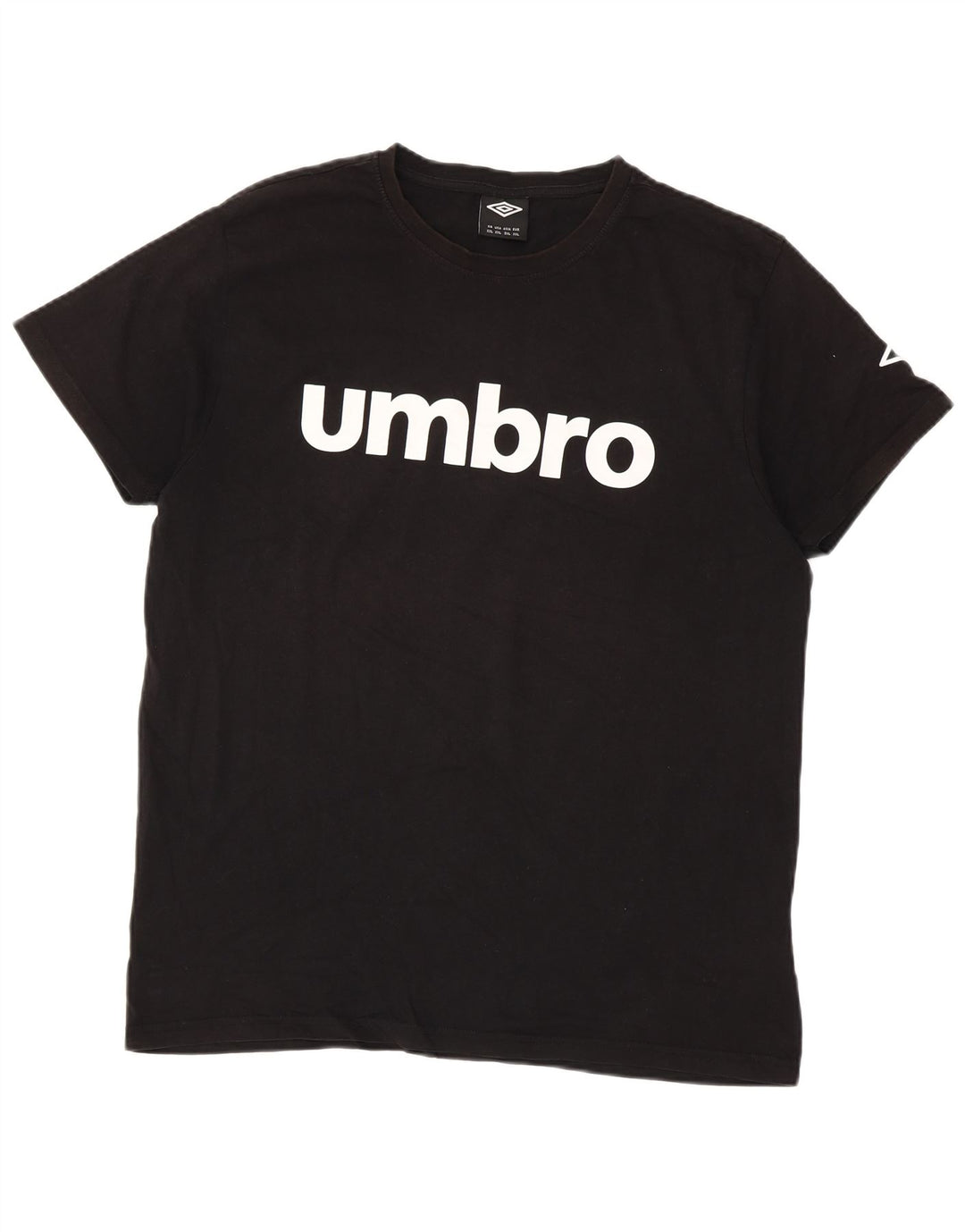 UMBRO Herre Grafisk T-Shirt Top 2XL Sort Bomuld