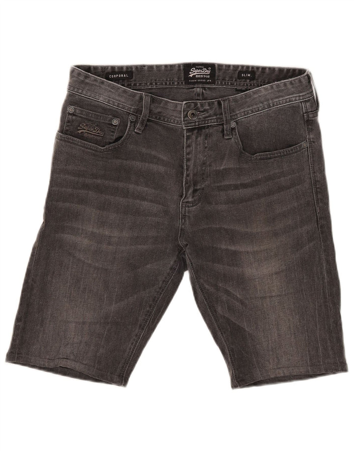 Superdry Herre Corporal Slim denimshorts W32 mellemgrå bomuld