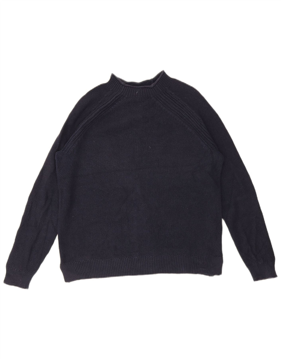 Besætningstøj Dame Turtle Neck Jumper Sweater UK 12 Medium Navy Blue