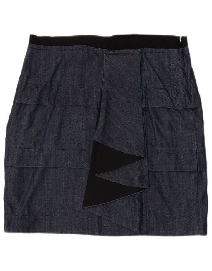 Max&Co. Dame Peplum Nederdel Large W32 Navy Blue Viscose