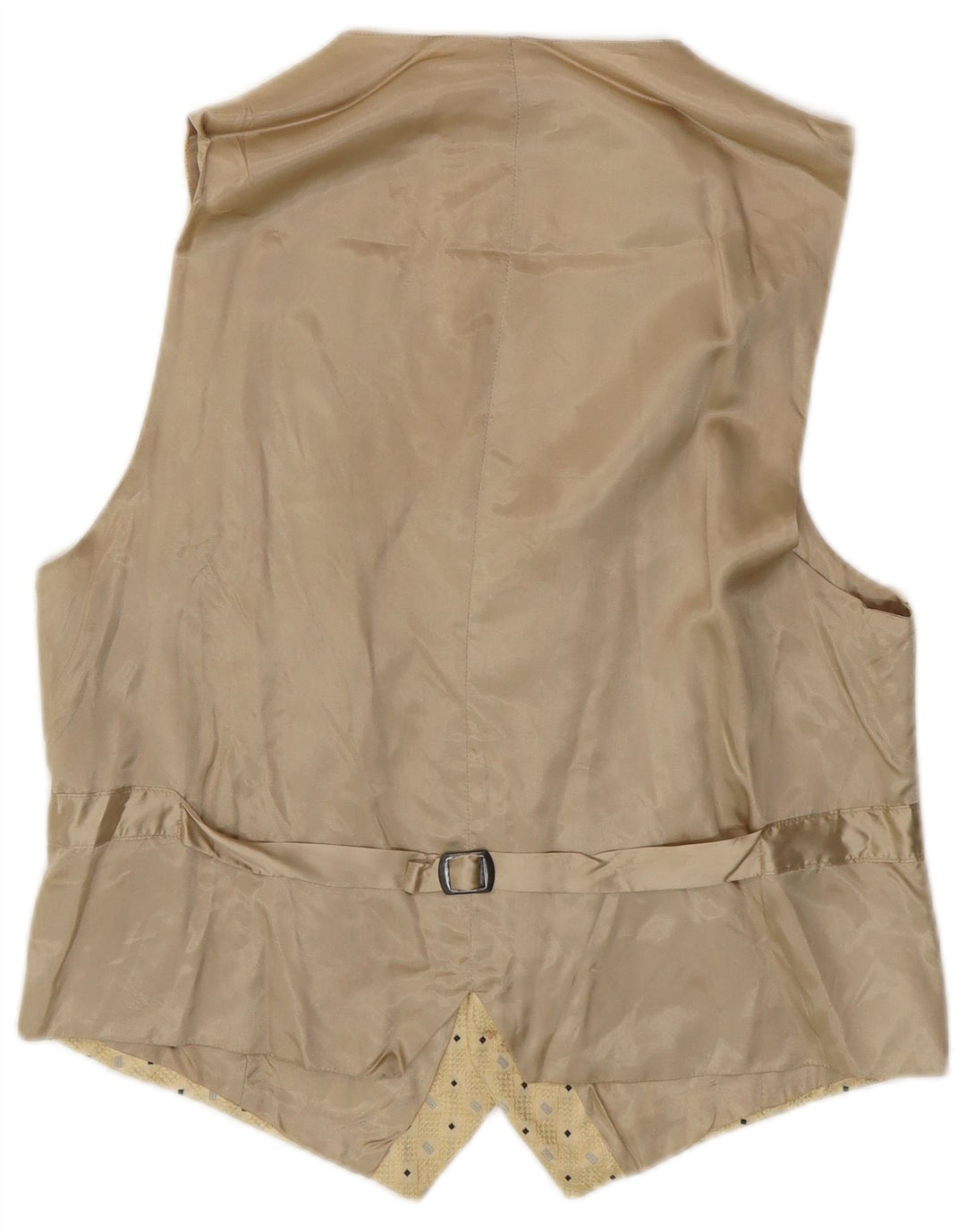 Vintage herrevest IT 50 Medium Beige Geometrisk Silke