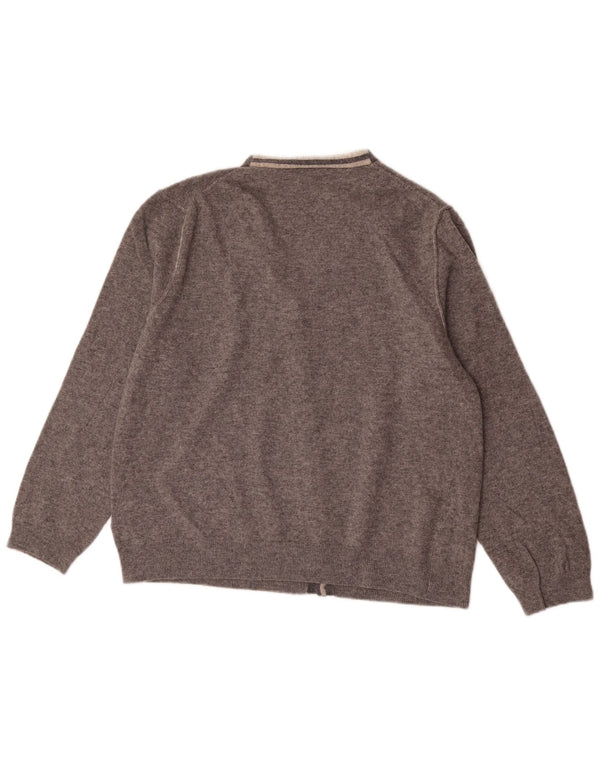 Henry Cottons Dame Cardigan Sweater UK 22 3XL Grå Virgin Wool