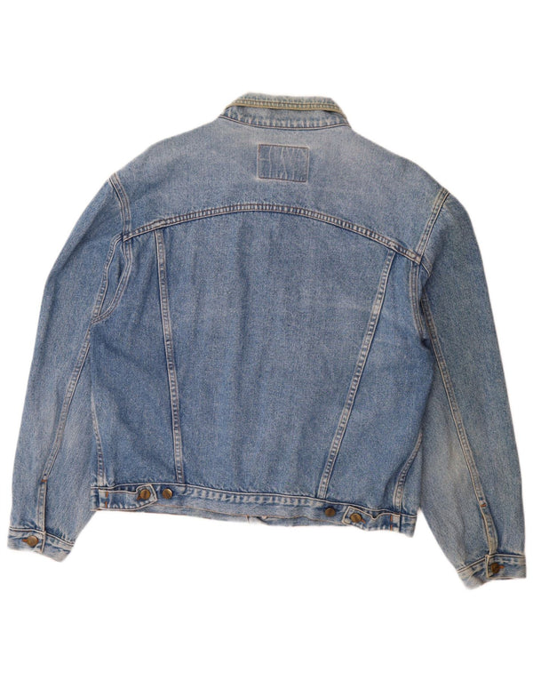 Vintage denimjakke til mænd UK 42 XL blå bomuld