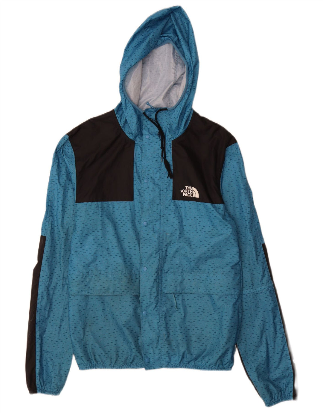 The North Face Regnjakke med hætte til mænd, lille blå polyester
