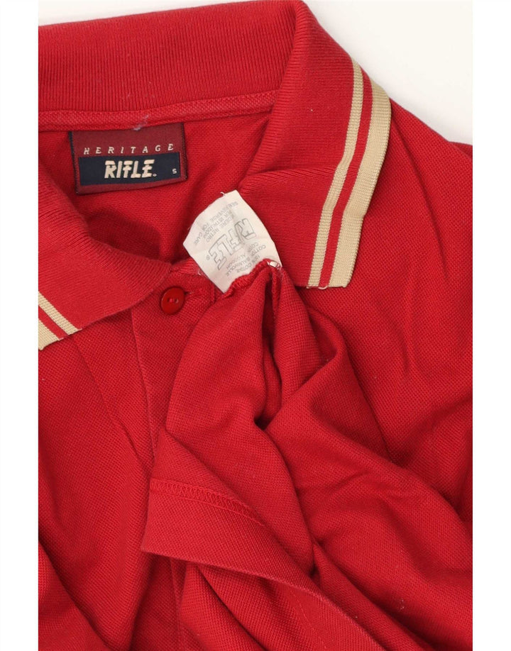 Rifle Herre Regular Fit Polo Shirt Lille Rød Bomuld