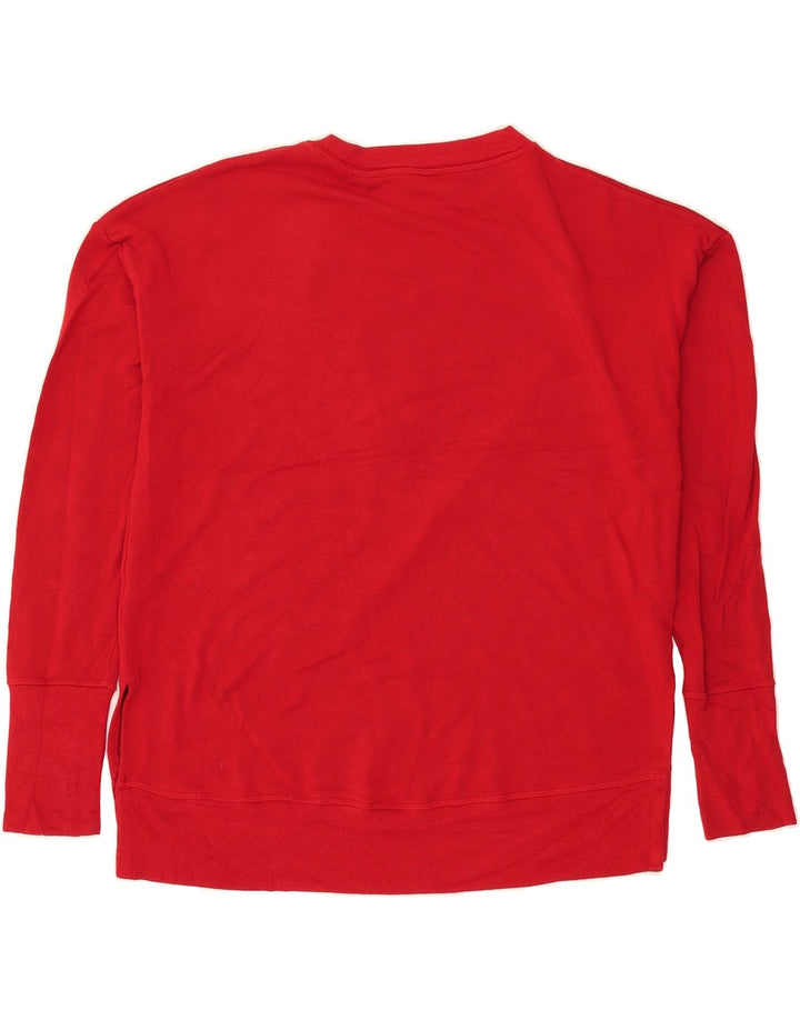 ATHLETA Womens Sweatshirt Jumper UK 14 Medium Red Modal Vintage Athleta and Second-Hand Athleta from Messina Hembry 