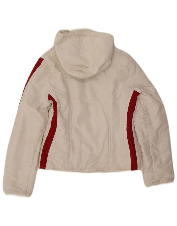 Karma hættejakke til kvinder UK 10 Small White Colourblock Polyester
