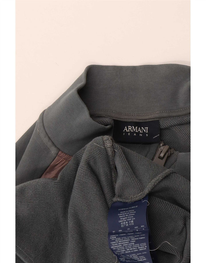 Armani Jeans Dame træningsdragt Topjakke UK 16 Stor Grå Colourblock