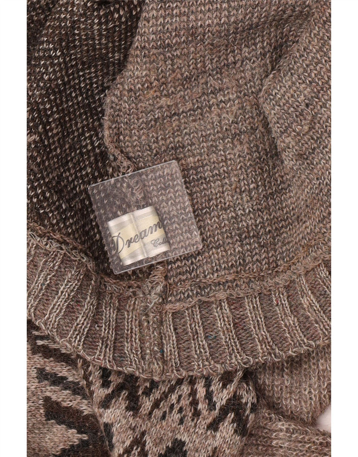 Dream Herre Rullehalstrøje Sweater Stor Brun Geometrisk