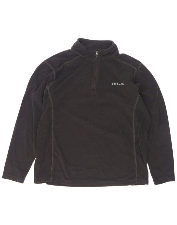 Columbia herre lynlås hals fleece jumper stor sort polyester