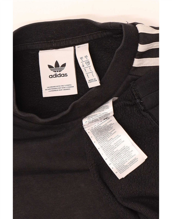 Adidas Sweatshirt-trøje til mænd, lille sort bomuld