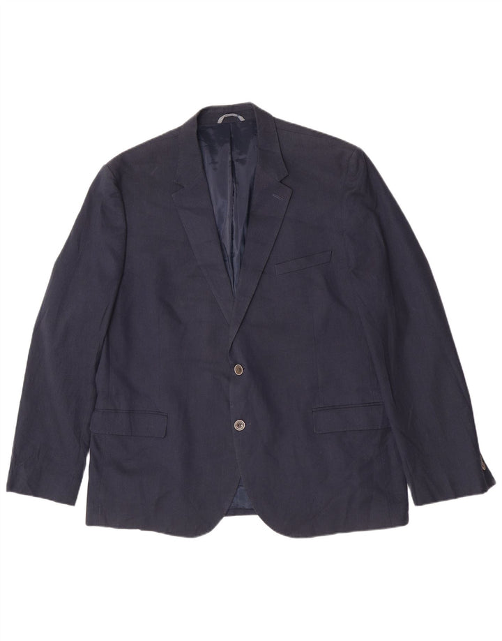 Marks & Spencer Herre 2-knaps blazerjakke UK 48 4XL marineblå bomuld