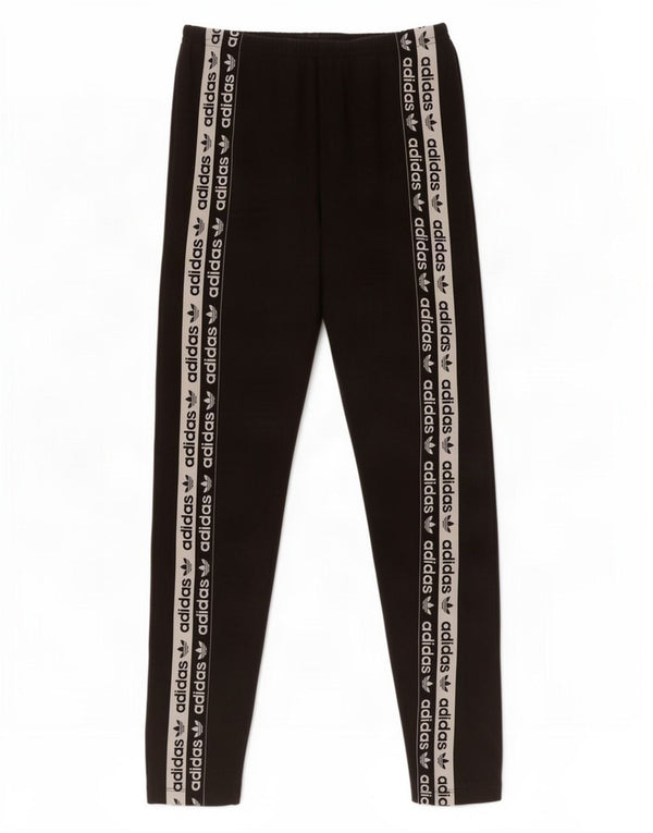 Adidas Graphic Leggings til drenge 12-13 år Sort Colourblock Bomuld
