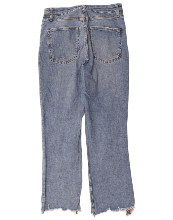 Zara Dame Straight Jeans EU 40 Medium W30 L26 Blå