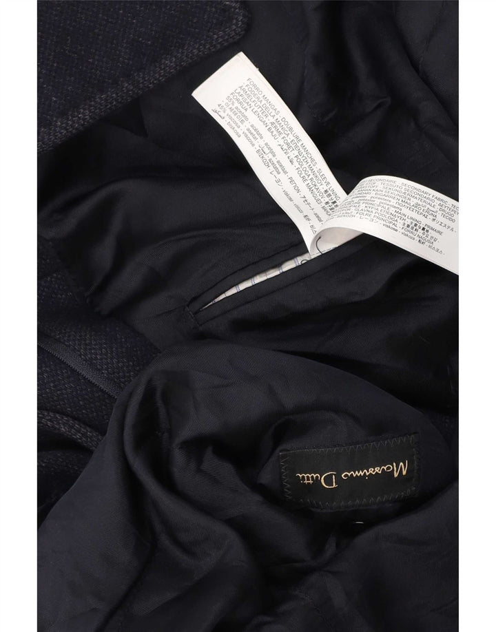 Massimo Dutti Herre Overfrakke UK 38 Medium Navy Blue Akryl