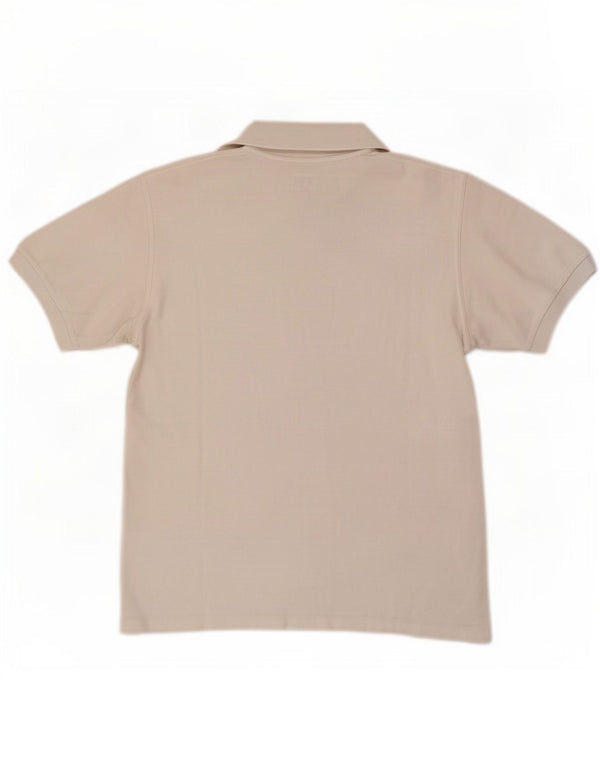 Calvin Klein Jeans Dame Polo Shirt UK 16 Large Off White Bomuld