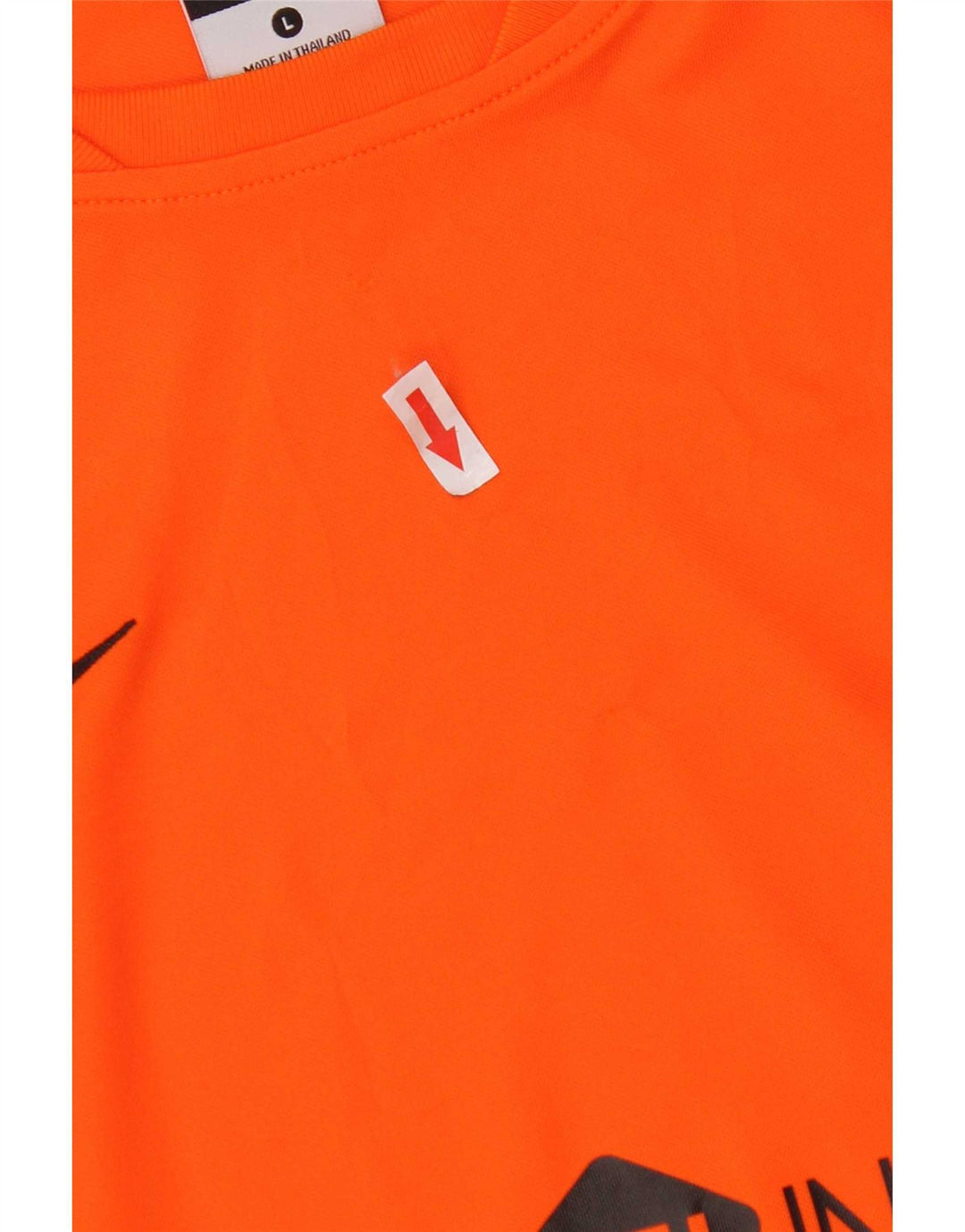 Nike grafisk T-shirt top til kvinder, stor orange polyester