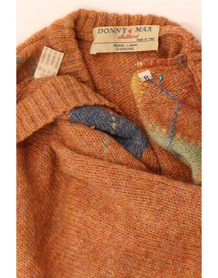 Donny & Max Herre V-hals sweater XL Brun Argyle/Diamond Virgin Wool