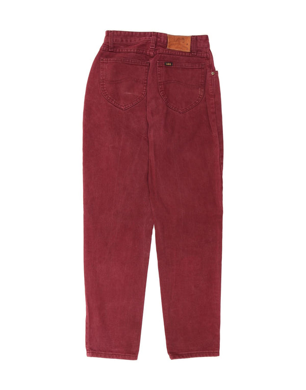 LEE Womens Tapered Jeans W29 L29 Burgundy Cotton