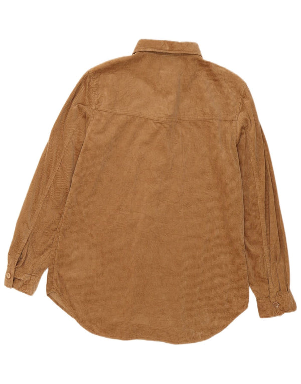 Massimo Dutti Dame Oversized Corduroy skjorte EU 34 2XS Brun Bomuld