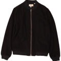 Jack Wills Herre Bomber Jacket UK 38 Medium Navy Blue Wool