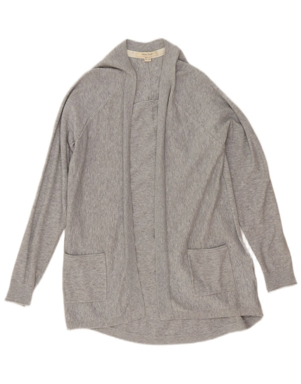 White Stuff Womens Open Cardigan Sweater UK 10 Small Grey Bomuld