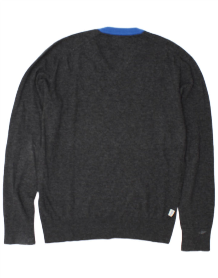 Franklin Marshall Herre V-hals sweater Medium Grå Viscose