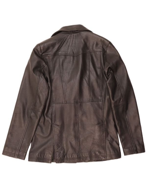 MDM Herre Læderjakke UK 38 Medium Sort Læder