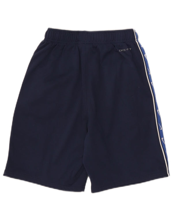Nike drenge Dri Fit grafiske sportsshorts 7-8 år marineblå farveblok