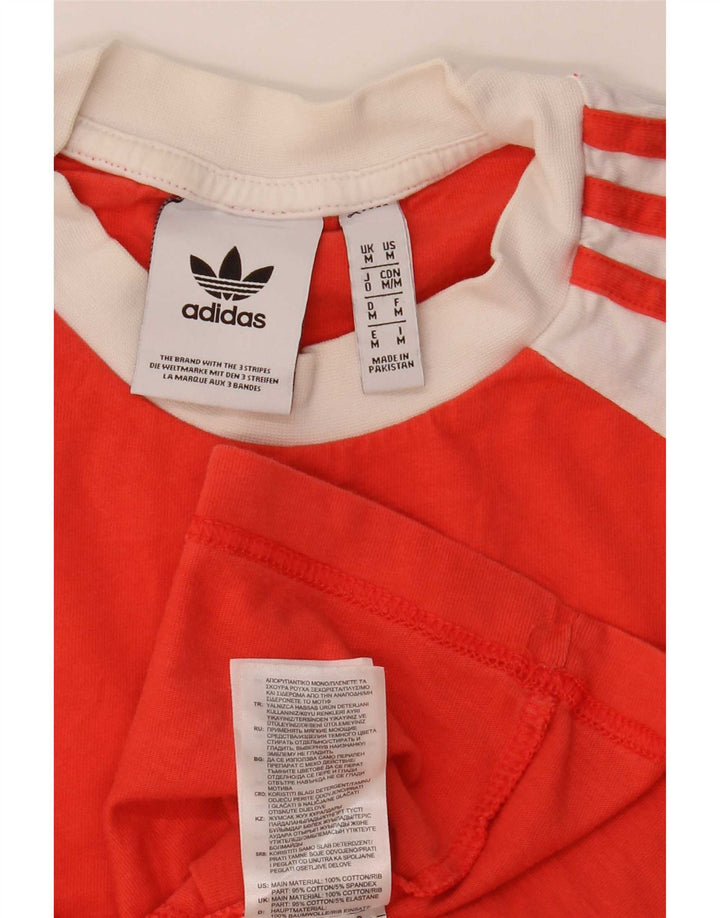 Adidas Herre Top Langærmet Medium Orange Colourblock Bomuld
